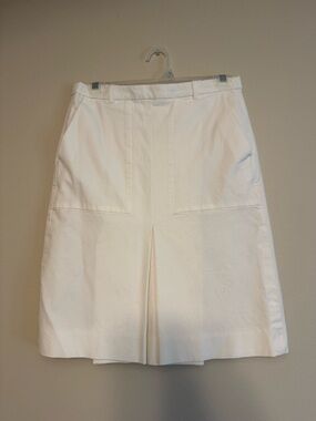 J crew White A-LineSkirt with Front Pockets size 2